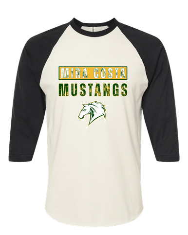 Mira Costa Mustangs Mascot #9 Women's Baseball T-Shirt
