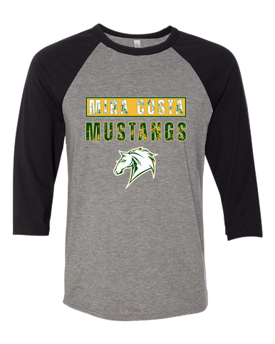 Mira Costa Mustangs Mascot #9 Men's Baseball T-Shirt