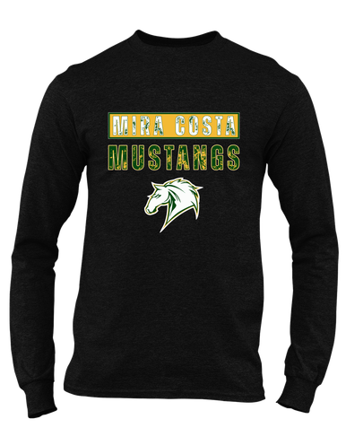 Mira Costa Mustangs Mascot #9 Men's LS T-Shirt
