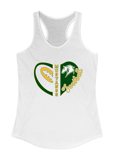 Mira Costa Mustangs Heart Football Women's Tank Top