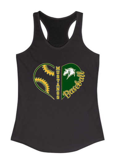 Mira Costa Mustangs Heart Baseball Women's Tank Top