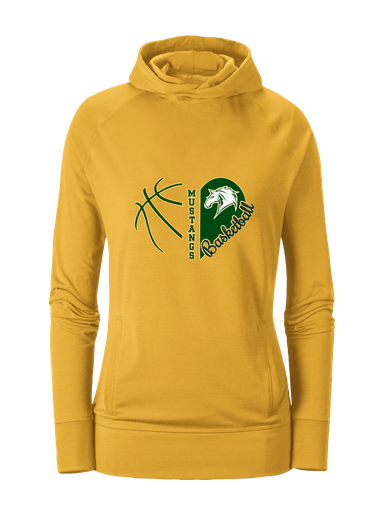 Mira Costa Mustangs Heart Basketball Women's Hoodie