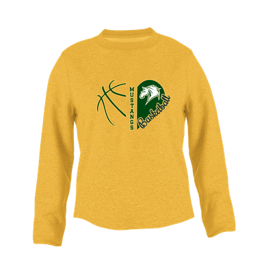Mira Costa Mustangs Heart Basketball Women's Sweatshirt