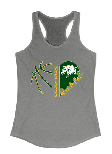 Mira Costa Mustangs Heart Basketball Women's Tank Top