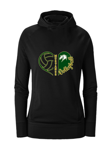Mira Costa Mustangs Heart Volleyball Women's Hoodie
