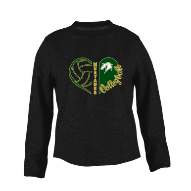 Mira Costa Mustangs Heart Volleyball Women's Sweatshirt