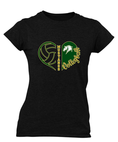 Mira Costa Mustangs Heart Volleyball Women's SS T-Shirt