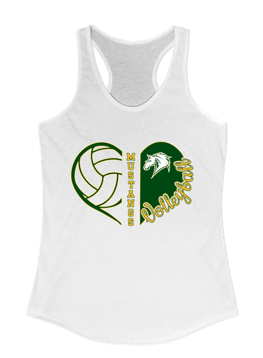 Mira Costa Mustangs Heart Volleyball Women's Tank Top