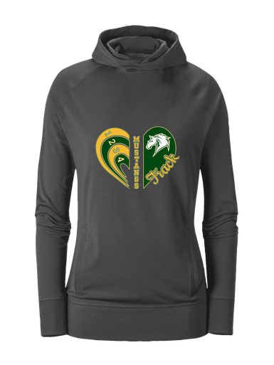 Mira Costa Mustangs Heart Track Women's Hoodie