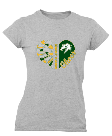 Mira Costa Mustangs Heart Cheer Women's SS T-Shirt