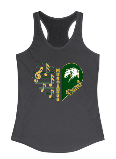 Mira Costa Mustangs Heart Band Women's Tank Top
