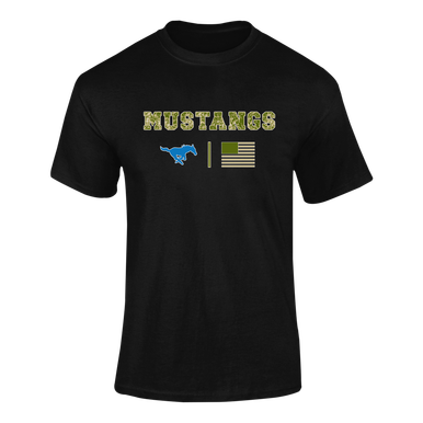 John Jay Mustangs Camo Flag Men's SS T-Shirt