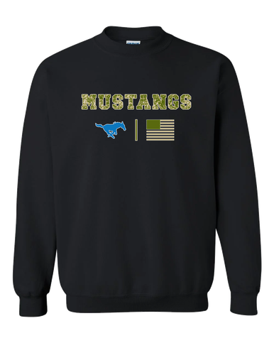 John Jay Mustangs Camo Flag Men's Sweatshirt