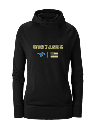 John Jay Mustangs Camo Flag Women's Hoodie