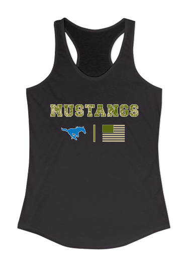 John Jay Mustangs Camo Flag Women's Tank Top