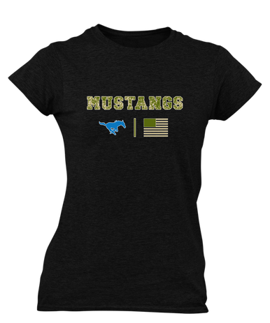 John Jay Mustangs Camo Flag Women's Premium SS T-Shirt