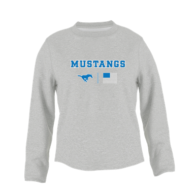 John Jay Mustangs Team Colors Flag Women's Sweatshirt