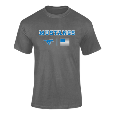 John Jay Mustangs Team Colors Flag Men's SS T-Shirt