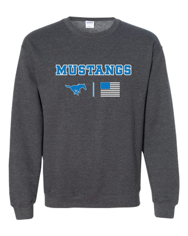 John Jay Mustangs Team Colors Flag Men's Sweatshirt