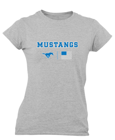 John Jay Mustangs Team Colors Flag Women's SS T-Shirt