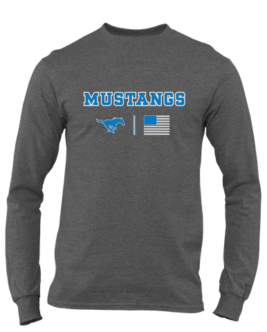 John Jay Mustangs Team Colors Flag Men's LS T-Shirt