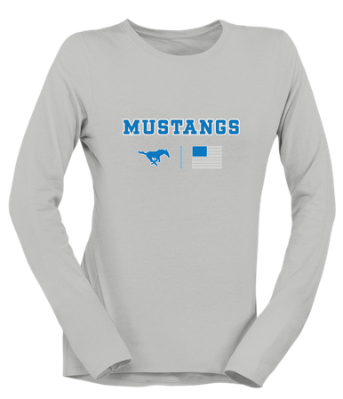John Jay Mustangs Team Colors Flag Women's Premium LS T-Shirt