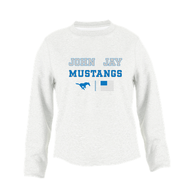 John Jay Mustangs Spirit Flag Women's Sweatshirt