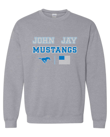 John Jay Mustangs Spirit Flag Men's Sweatshirt