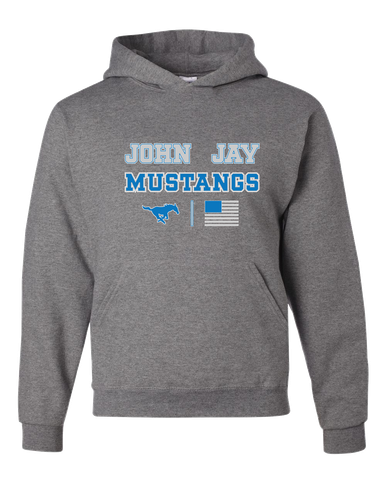 John Jay Mustangs Spirit Flag Men's Premium Hoodie