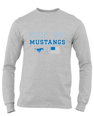 John Jay Mustangs Spirit Flag Men's Premium LS T-Shirt