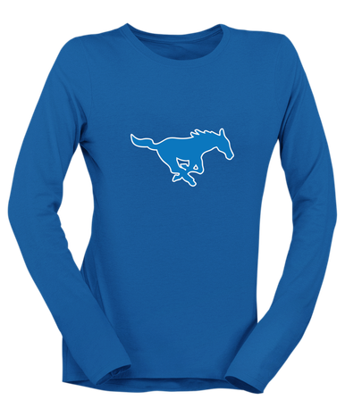 John Jay Mustangs Mascot #1 Women's LS T-Shirt