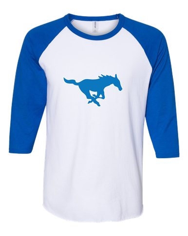 John Jay Mustangs Mascot #1 Women's Baseball T-Shirt