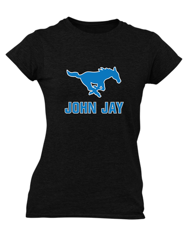 John Jay Mustangs Mascot #2 Women's SS T-Shirt