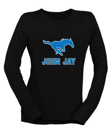 John Jay Mustangs Mascot #2 Women's Premium LS T-Shirt