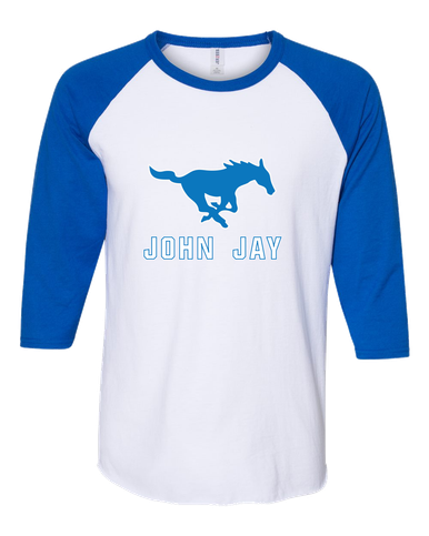 John Jay Mustangs Mascot #2 Men's Baseball T-Shirt
