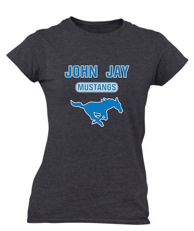 John Jay Mustangs Mascot #3 Women's SS T-Shirt