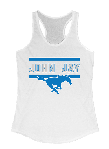 John Jay Mustangs Mascot #4 Women's Tank Top
