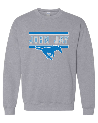 John Jay Mustangs Mascot #4 Men's Sweatshirt