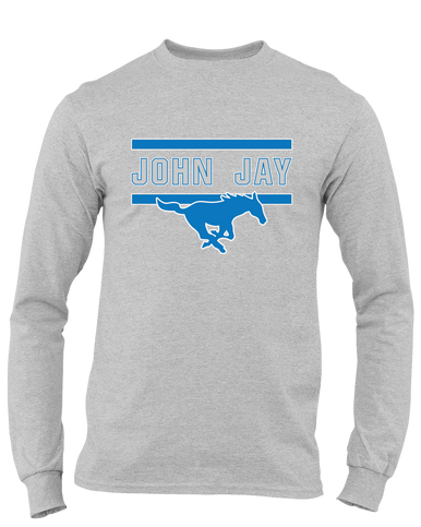 John Jay Mustangs Mascot #4 Men's LS T-Shirt