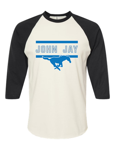 John Jay Mustangs Mascot #4 Women's Baseball T-Shirt