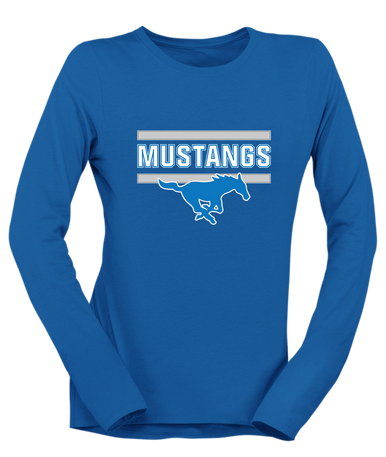 John Jay Mustangs Mascot #5 Women's LS T-Shirt