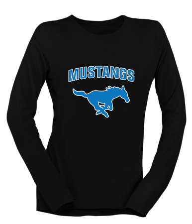 John Jay Mustangs Mascot #6 Women's Premium LS T-Shirt