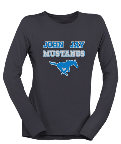 John Jay Mustangs Spirit Women's LS T-Shirt