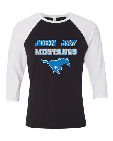 John Jay Mustangs Spirit Men's Baseball T-Shirt
