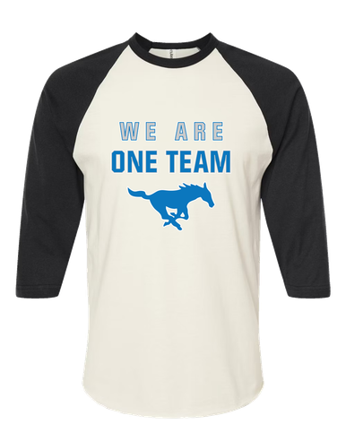 John Jay Mustangs We Are One Team Women's Baseball T-Shirt
