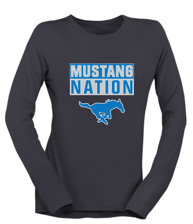 John Jay Mustangs Nation #1 Women's Premium LS T-Shirt