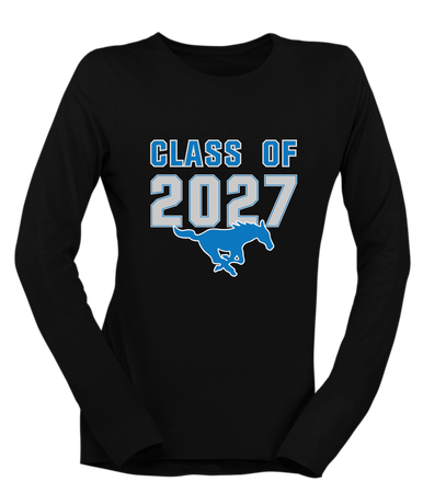 John Jay Mustangs Class of 2027 Women's LS T-Shirt