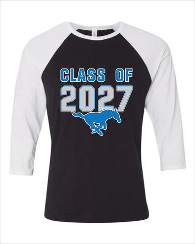 John Jay Mustangs Class of 2027 Women's Baseball T-Shirt