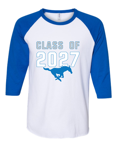 John Jay Mustangs Class of 2027 Men's Baseball T-Shirt