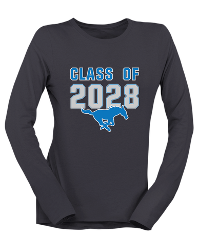 John Jay Mustangs Class of 2028 Women's LS T-Shirt